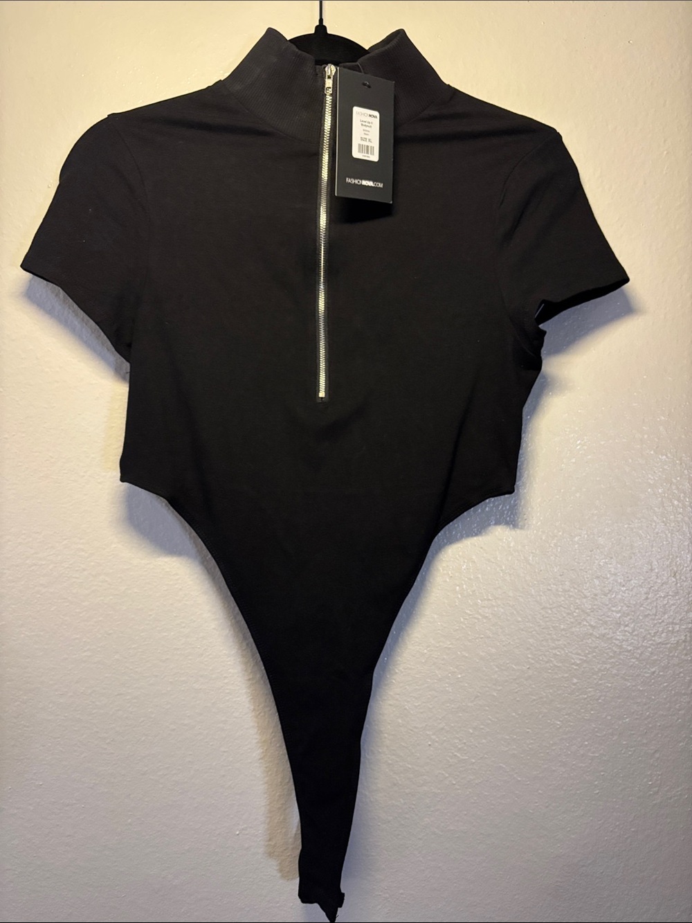 Fashion nova Black Zip-Front Kids One-Piece Bodysuit